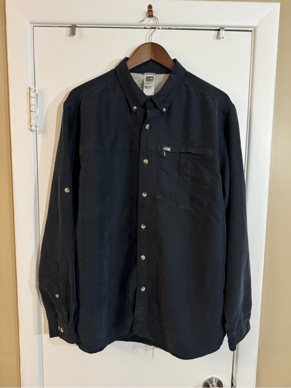 The North Face Men's Dark Navy Button-Down Long Sleeve Shirt